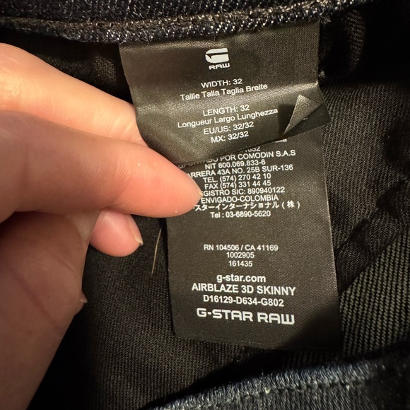 G-Star Raw Men’s Airblaze 3D Skinny Jeans in Blue - Picture 9 of 9